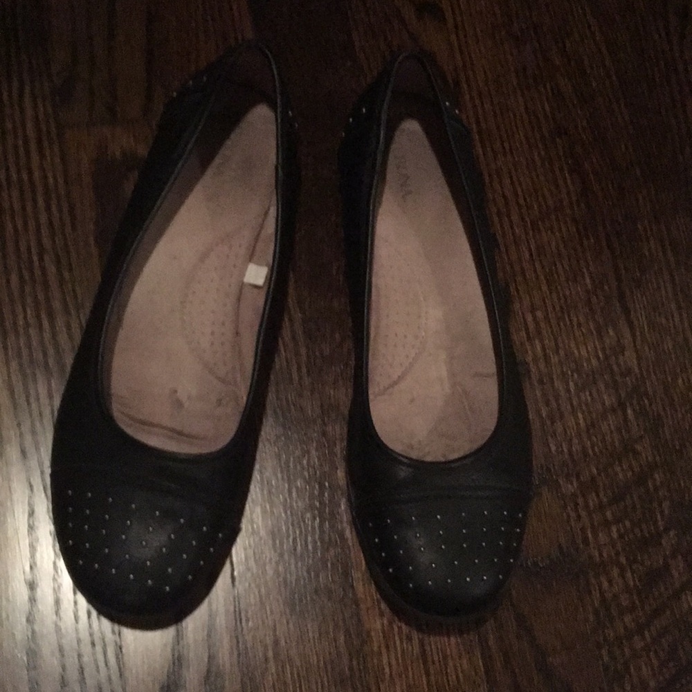 Size 11 black studded flats